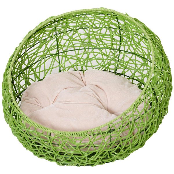 Cuccia in PVC Effetto Polyrattan per Gatti Ø56x35 con Cuscino cm  MrMeow online