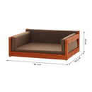 Divanetto per Cani e Gatti 62,5x54,5x23 cm in Legno con Cuscini  Oklahoma