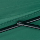 Ombrellone da Giardino 2,6x1,3x2,3 m Palo Ø38 mm Semicircolare in Alluminio Shade Verde