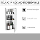 Pensile da Bagno Angolare 1 Anta Specchio 60x30x18,4 cm  Corn Bianco