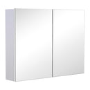 Pensile da Bagno 2 Ante Specchio in MDF 80x15x60 cm  MoreMorning Bianco