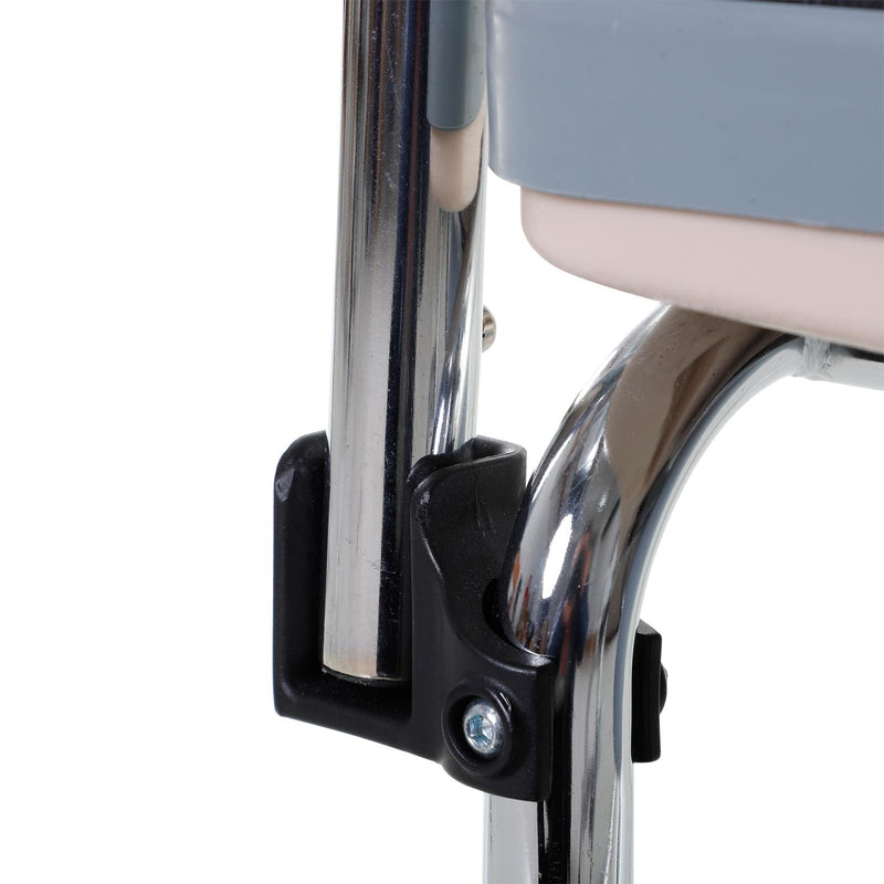 Sedia a Rotelle con WC Rimovibile in Metallo e PVC  BeCare