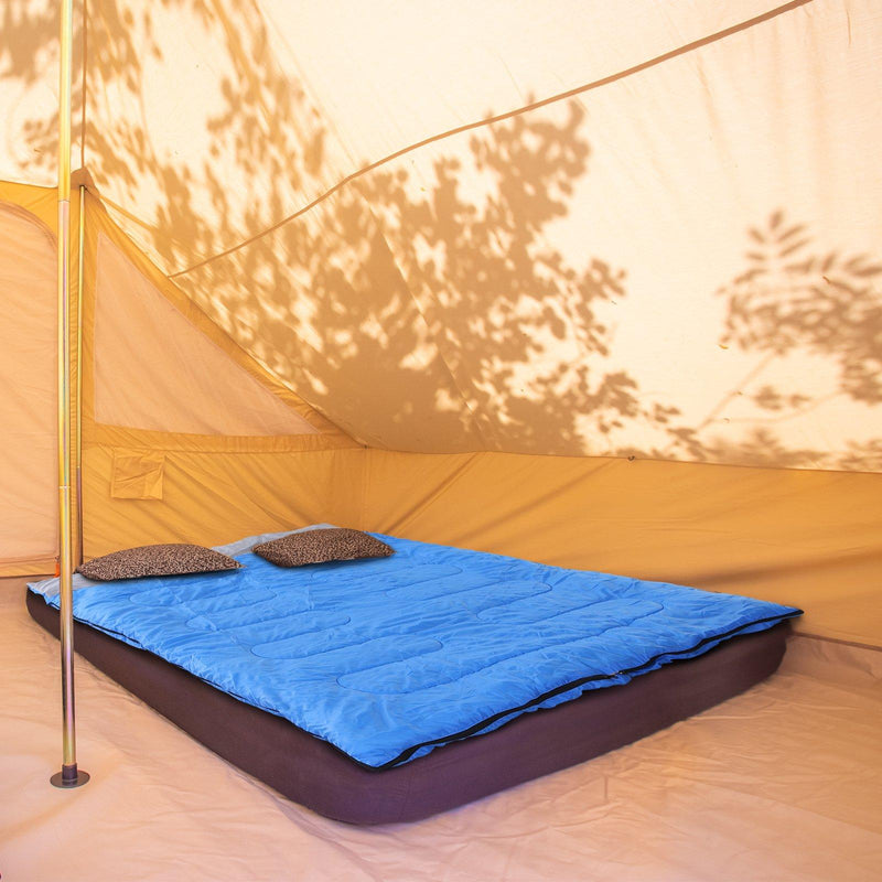 Sacco a Pelo Matrimoniale 210x150 cm da -15°C a 10°C  Bag Azzurro