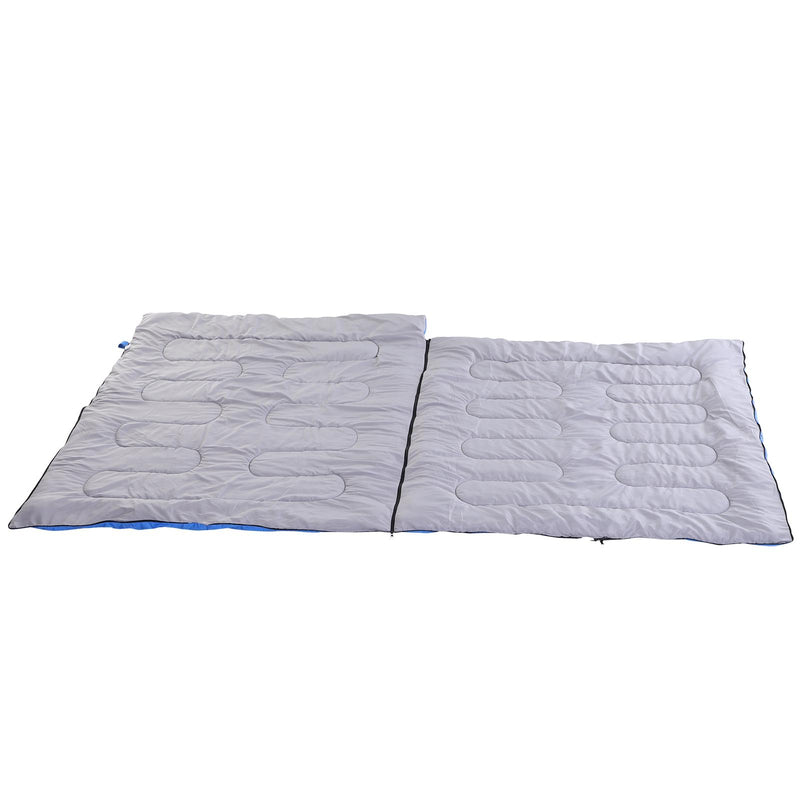 Sacco a Pelo Matrimoniale 210x150 cm da -15°C a 10°C  Bag Azzurro