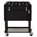 Ghiacciaia Portatile 65L con Calcio Balilla e 4 Ruote in Acciaio  Play 'n Drink Nero