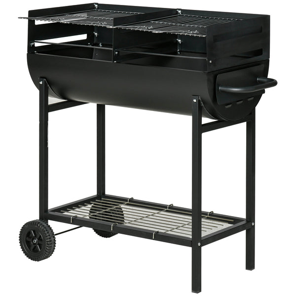 acquista Barbecue a Carbone Carbonella in Acciaio 90x45x96 cm Rush Nero