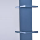 Mobile Bagno 80 cm con Lavabo e Specchio in MDF Holland Blu