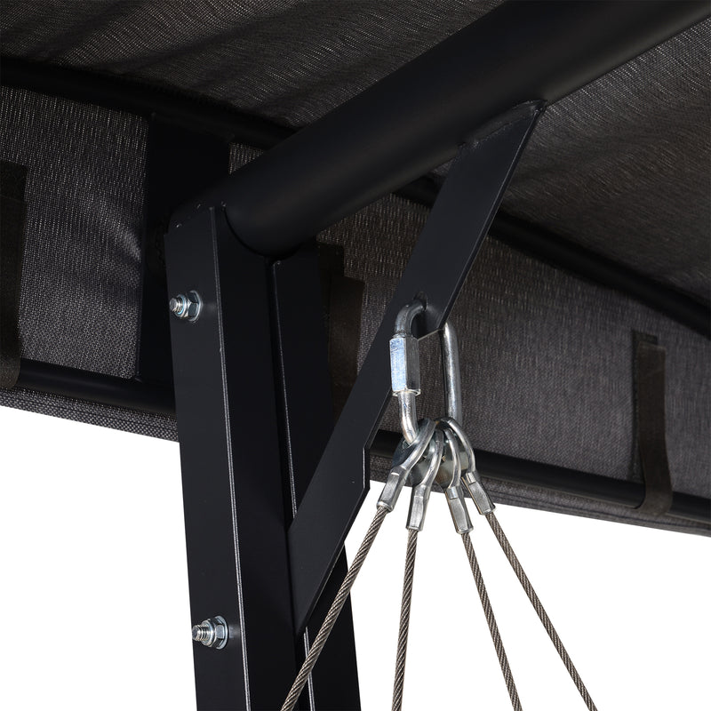 Dondolo 3 Posti da Giardino 200 x 115 x 168 cm  Sling Grigio