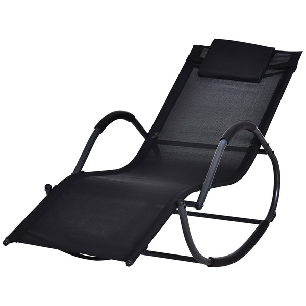 Sedia a Dondolo Pieghevole da Giardino 160x61x79 cm Mag2 Nero acquista
