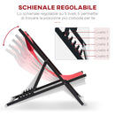 Set 2 Sedie Sdraio Pieghevoli in Alluminio 96,35x58x91,5 cm  Rex Rosso