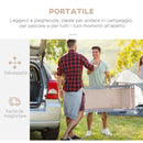 Set 2 Sedie Sdraio Pieghevoli in Alluminio 96,35x58x91,5 cm  Rex Bianco