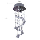 Lampadario a Sospensione in Cristallo 20x48 cm  Malin