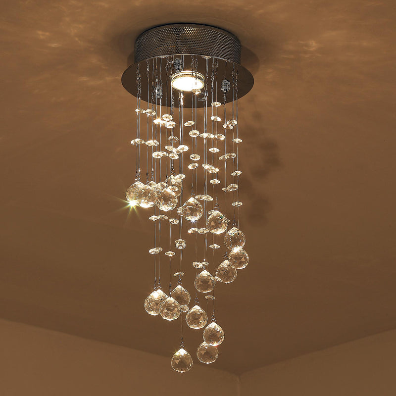 Lampadario a Sospensione in Cristallo 20x48 cm  Malin