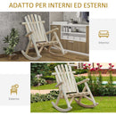 Sedia a Dondolo da Giardino in Legno 66x96x98 cm  Vermont