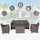 Set da Giardino Divano 2 Poltrone 1 Tavolino  Friendly Grigio