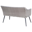 Set da Giardino Divano 2 Poltrone 1 Tavolino  Oslo Grigio