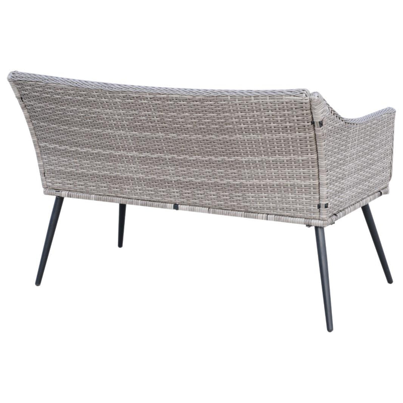 Set da Giardino Divano 2 Poltrone 1 Tavolino  Oslo Grigio