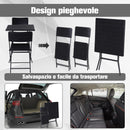 Set Tavolo 2 Sedie da Giardino Pieghevoli  Small Nero