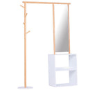 Appendiabiti con Specchio in Bambù 100x34x164 cm  Wildhall