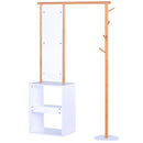 Appendiabiti con Specchio in Bambù 100x34x164 cm  Wildhall