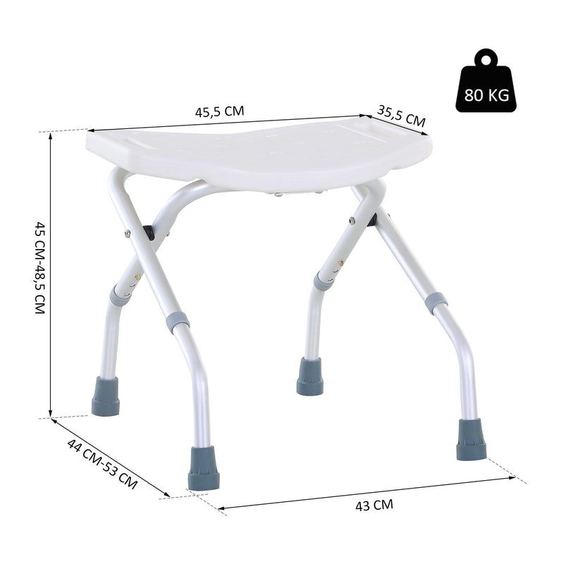 Sedia da Doccia Antiscivolo Altezza Regolabile 3 Livelli  Mini-Comfy