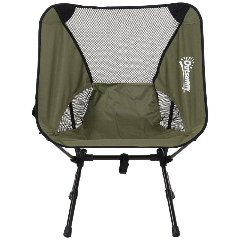 Sedia da Campeggio Pieghevole con Sacca da Viaggio 58x49x64 cm  TravP Verde