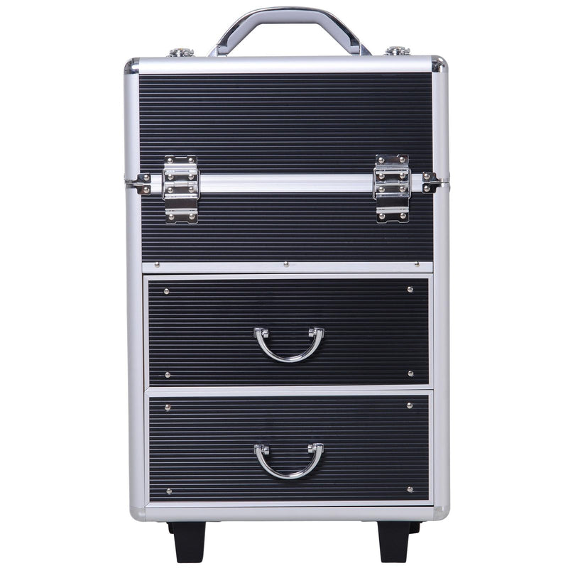 Trolley Porta trucchi Professionale Nero 36x23x58-103 cm  Style
