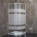 Box Doccia Semicircolare 90x90 cm in Cristallo Serigrafato 6mm H185 Rizzetti Denver