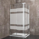 Box Doccia Angolare 80x100 cm in Cristallo Serigrafato 6mm H185 Rizzetti Milan