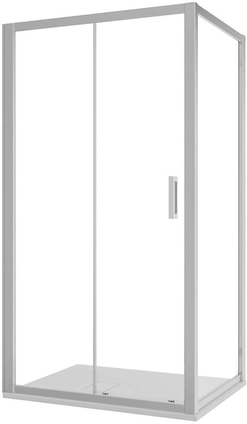 Box Doccia Angolare 80x140 cm Cristallo Trasparente 6mm H185 Rizzetti Picture