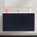 Mobile Bagno Sospeso 81 cm Lavabo 2 Ante 2 Cassetti Rizzetti Venice Nero Lucido