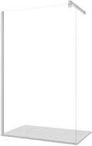 Parete Doccia Walk in 90 cm in Cristallo Trasparente 8mm H195 Rizzetti Prague