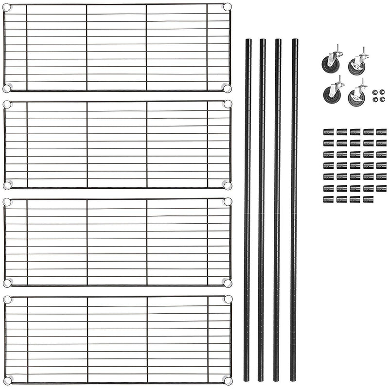 Scaffale 4 Ripiani in Metallo con Ruote Rizzetti Jupiter