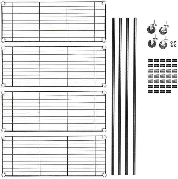 Scaffale 4 Ripiani in Metallo con Ruote Rizzetti Jupiter prezzo
