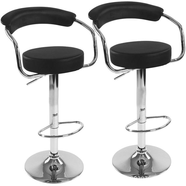 sconto Sgabello Girevole Regolabile in Similpelle Rizzetti High Nero
