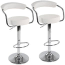 Sgabello Girevole Regolabile in Similpelle Rizzetti High Bianco