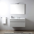 Mobile Bagno Sospeso 100 cm Lavabo 2 Cassetti + LED 30 cm Rizzetti Aria Grigio