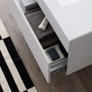 Mobile Bagno Sospeso 100 cm Lavabo 2 Cassetti + LED 30 cm Rizzetti Aria Grigio