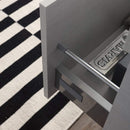 Mobile Bagno Sospeso 100 cm Lavabo 2 Cassetti + LED 30 cm Rizzetti Aria Grigio