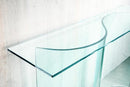 Consolle in Vetro Temperato 120x30x72 cm Rizzetti Curve