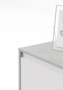 Parete Attrezzata Mobile TV 1 Pensile 2 Ripiani Rizzetti Tanos Bianco e Cemento