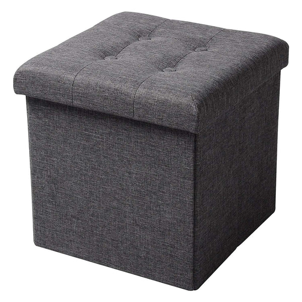 Pouf Contenitore con Coperchio in Tessuto Rizzetti Wing Grigio acquista