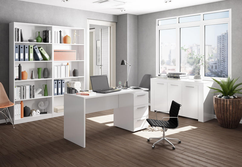 Scrivania Ufficio con 3 Cassetti 138x60x74 cm Melaminico Rizzetti Rex