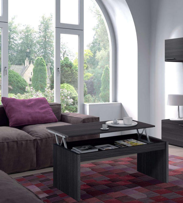 sconto Tavolino Trasformabile 100x50x43/52 cm Rizzetti Superior Grigio Cenere