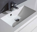Mobile Bagno Sospeso 60 cm Lavabo 2 Ante + LED 30 cm Rizzetti Sonny Bianco