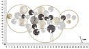 Pannello 3Rounds 130x6x70 cm in Ferro Multicolor