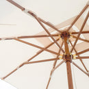 Ombrellone da Giardino 2,2x2,2 m Palo Ø48 mm in Legno Telo in Acrilico Ecrù