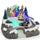 Villaggio Natalizio 20x19x16 cm in Resina con Luci Suoni e Movimento