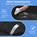 Lettino Brandina per Cani Piccoli e Medi 91x69x29 cm Rialzato con Poggiatesta da Esterno in Tessuto a Rete Nero      