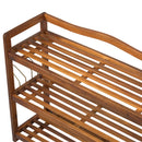 Scarpiera in Legno 3 Ripiani 74x26x62 cm 